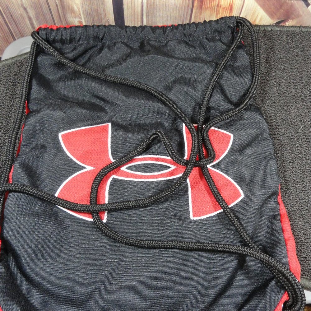 Under Armour Embroidered Lg 2 Pocket String bag~Gym, sports,15x13~EUC